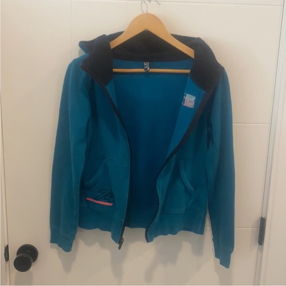 FOX | Teal Zip up Hoodie | XS - Picture 3 of 9